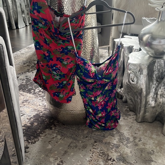 VINTAGE CANDY COUTURE HAWAIN BEACH TOPS PULL ON BUILT IN BRA SIZE LARGE - Picture 15 of 15